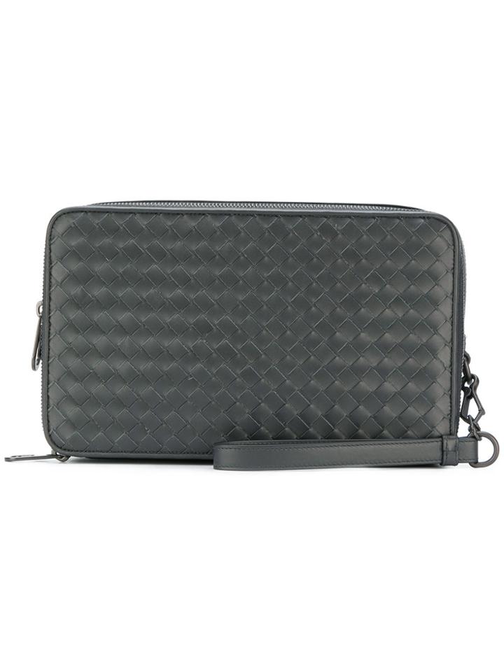Bottega Veneta Intrecciato Vn Pouch - Grey