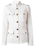 Fay Buttoned Jacket, Women's, Size: Xs, White, Cotton/spandex/elastane