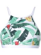 Duskii 'oasis' Halter Bikini Top, Women's, Size: 14, Green, Neoprene