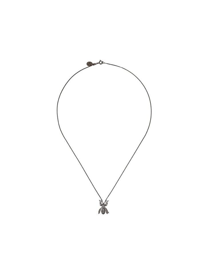 V Jewellery Fly Pendant Necklace - Silver