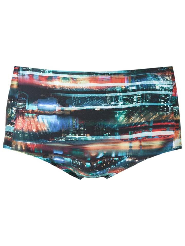 Lygia & Nanny Abstract Print Swim Trunks, Men's, Size: 46, Polyamide