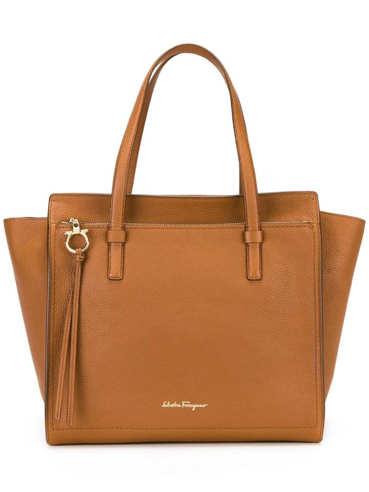 Salvatore Ferragamo Large Amy Tote - Brown