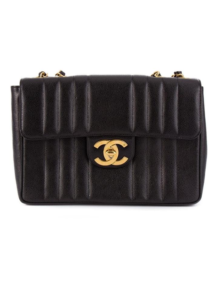 Chanel Pre-owned Jumbo Quilted Shoulder Bag - Black