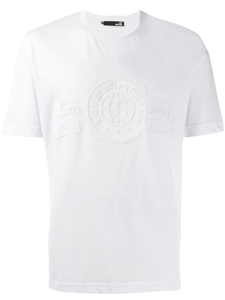Love Moschino Raised Logo T-shirt - White