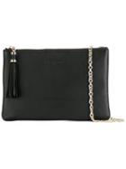 Lancaster Embossed Logo Clutch Bag, Women's, Black, Calf Leather
