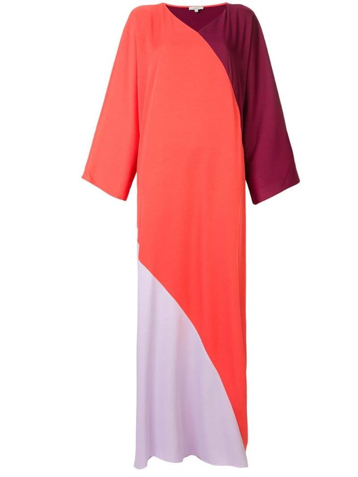 Layeur Colour Block Maxi Dress - Red