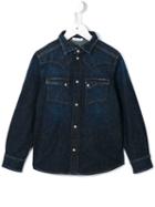 Dolce & Gabbana Kids Stonewashed Denim Shirt, Toddler Boy's, Size: 3 Yrs, Blue