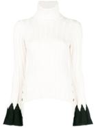 Alexander Mcqueen Ribbed Knit Sweater - White