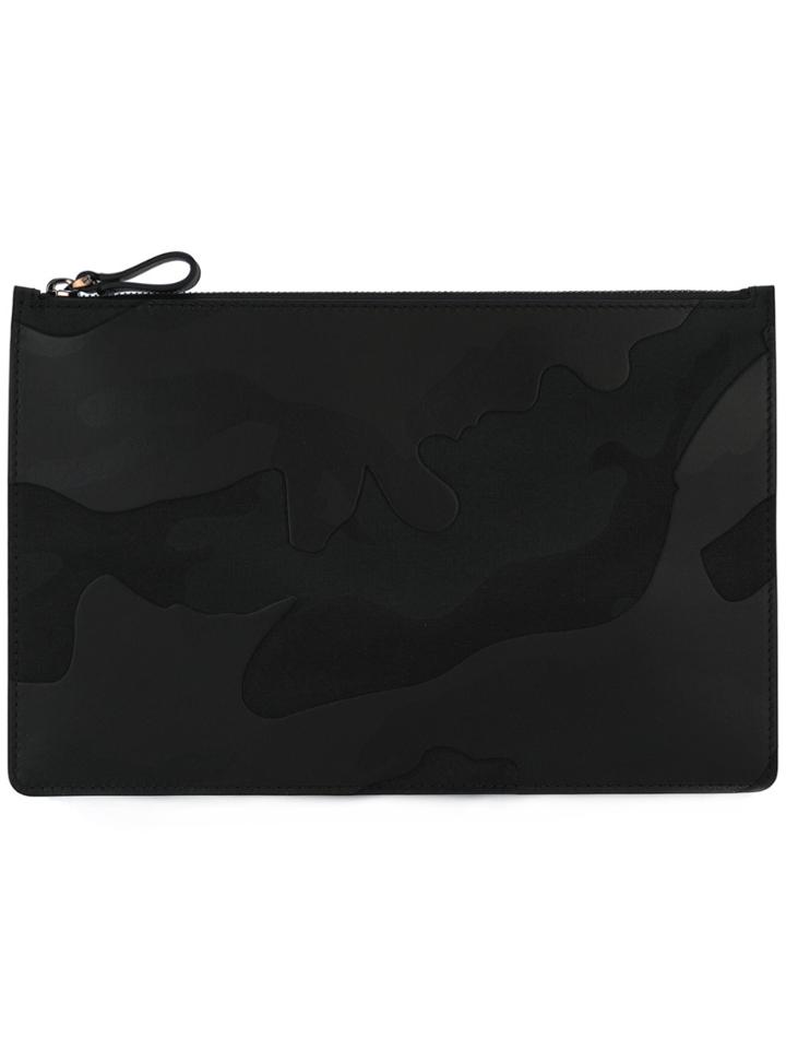Valentino Valentino Garavani Camouflage Clutch - Black