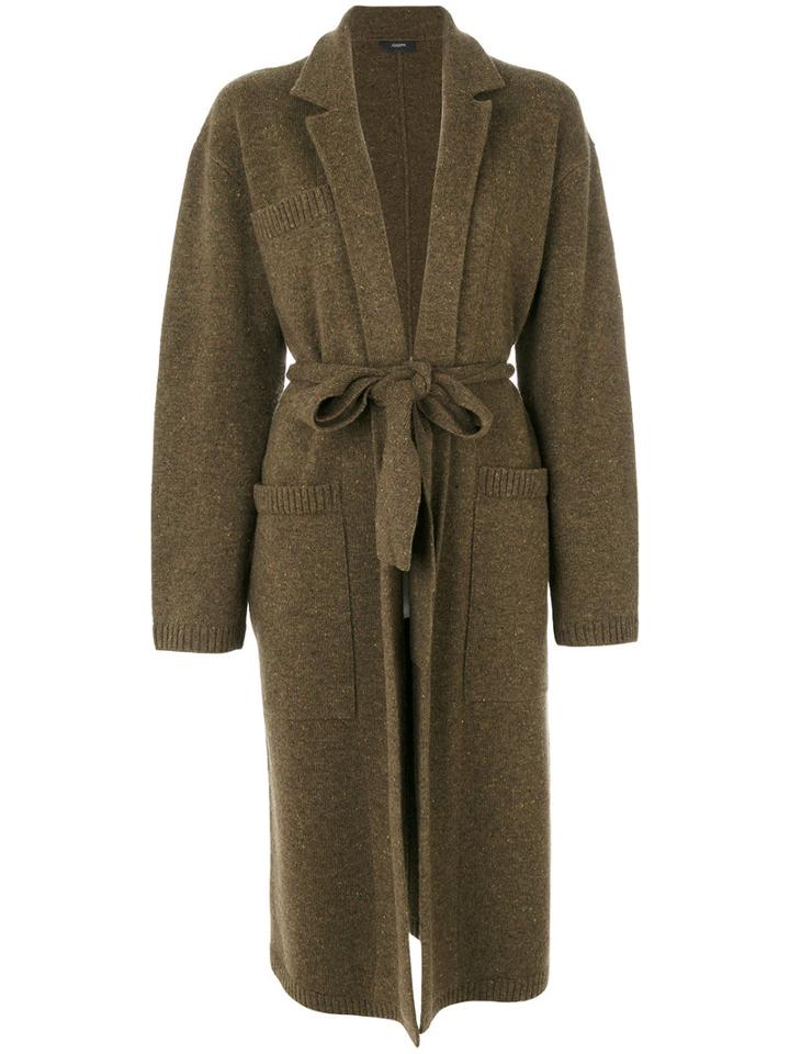 Joseph - Belted Cardi-coat - Women - Wool - M, Green, Wool