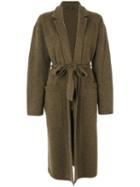Joseph - Belted Cardi-coat - Women - Wool - M, Green, Wool