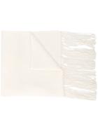 N.peal Waffle Knit Scarf - White