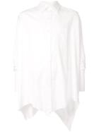 Sulvam Oversized Asymmetric Shirt - White