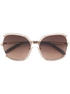 Chloé Eyewear Mandy Oversized Sunglasses - Metallic