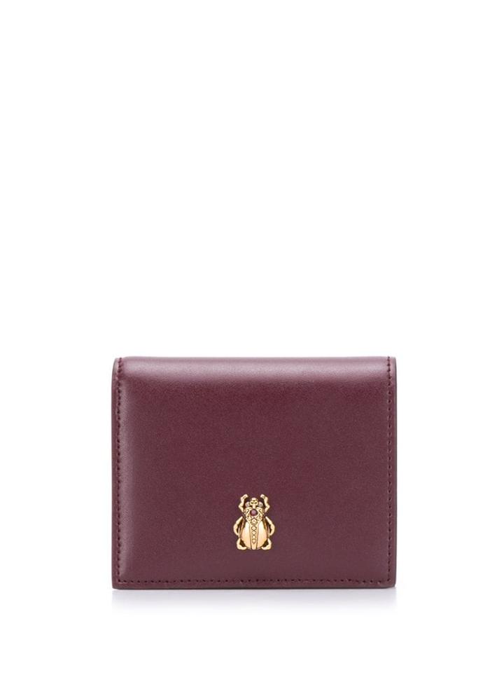 Alexander Mcqueen Beetle Detail Bi-fold Wallet - Purple
