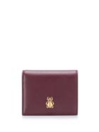 Alexander Mcqueen Beetle Detail Bi-fold Wallet - Purple