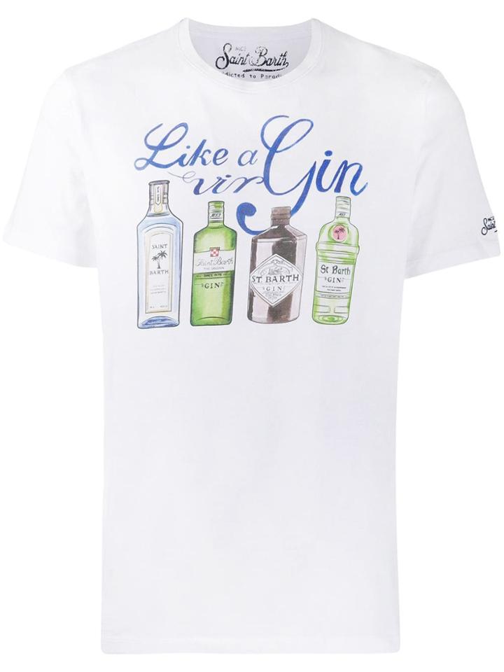 Mc2 Saint Barth Gin Print T-shirt - White