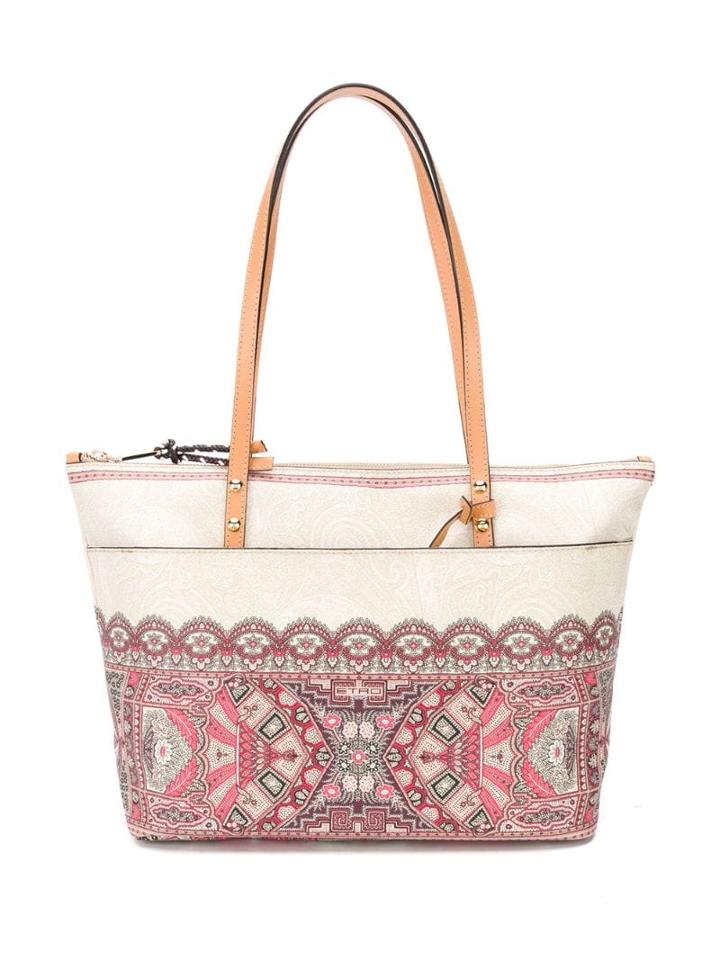 Etro Geometric Lace Print Bag - White