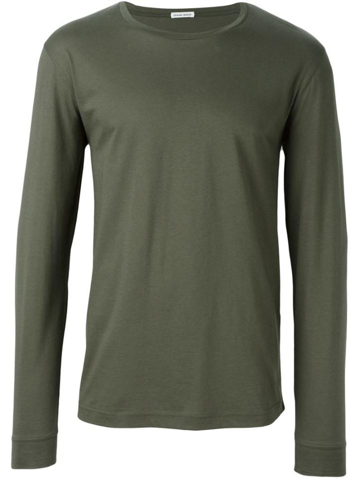 Tomas Maier Longsleeved T-shirt, Men's, Size: Xl, Green, Cotton