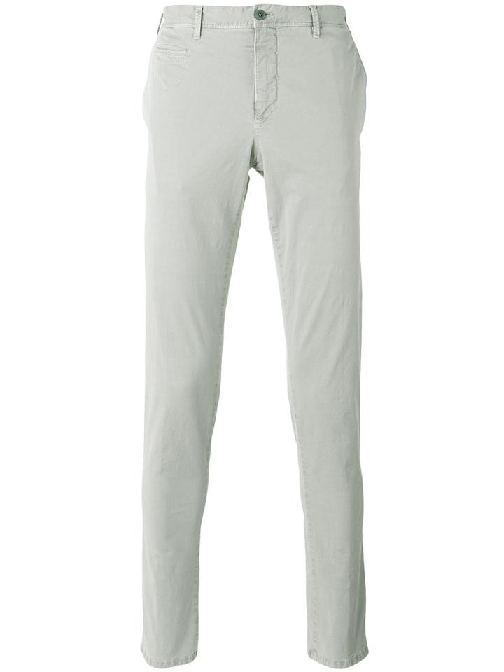 Pt01 Slim-fit Chinos, Men's, Size: 46, Grey, Cotton/spandex/elastane