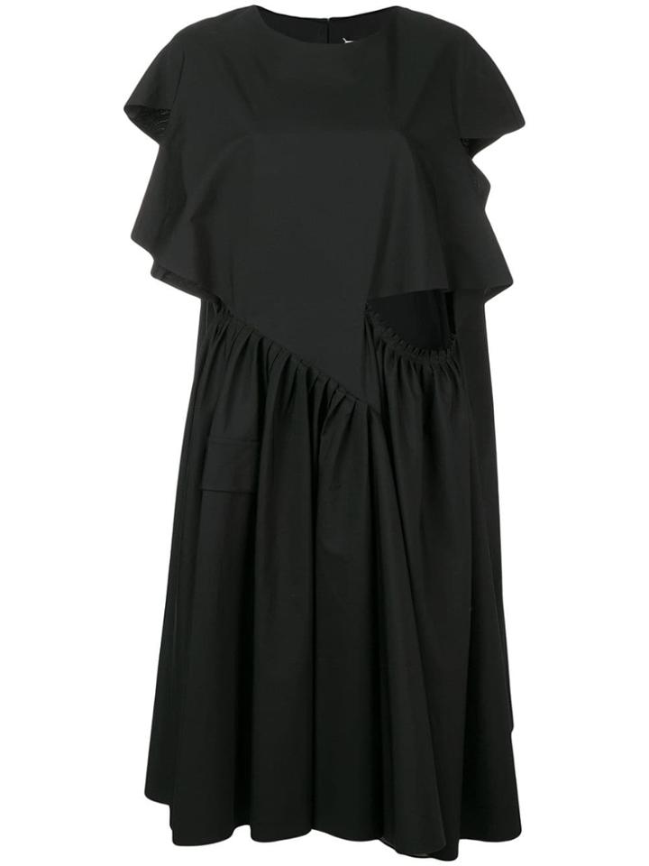 Maison Margiela Ruffled Asymmetric Dress - Black