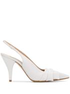 Casadei Pleated Front Pumps - White