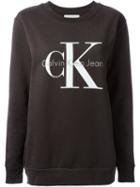 Calvin Klein Jeans Logo Print Sweatshirt, Women's, Size: Xs, Grey, Cotton