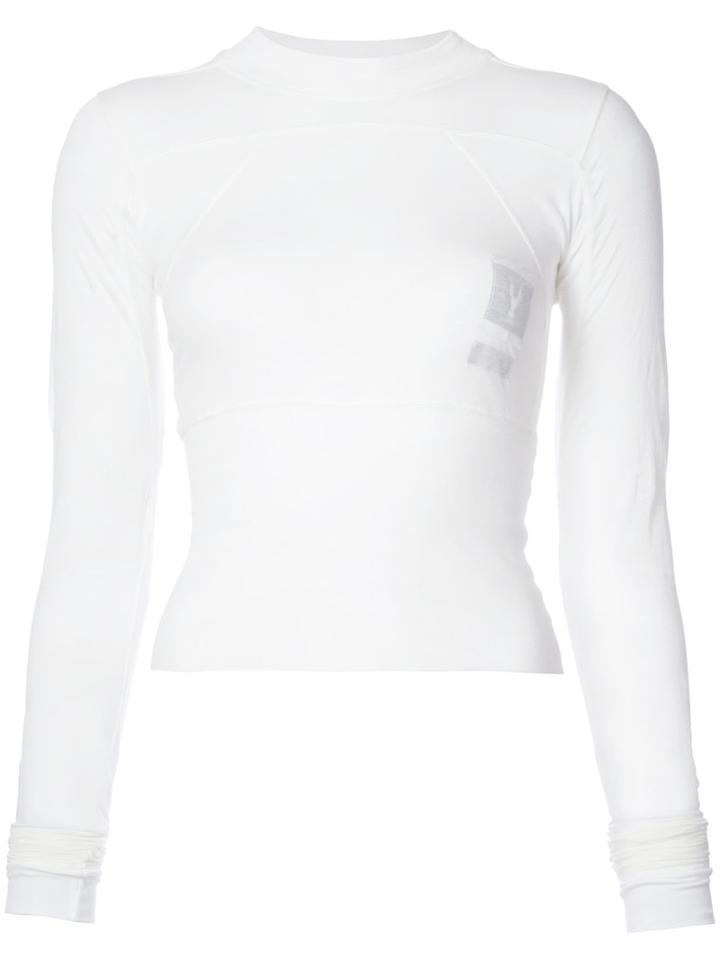 Rick Owens Drkshdw - Cropped Plinth T-shirt - Women - Cotton - S, White, Cotton