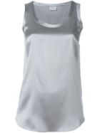 Brunello Cucinelli Sleeveless Top, Women's, Size: M, Grey, Silk/spandex/elastane
