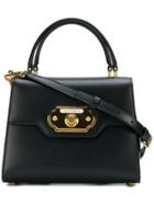 Dolce & Gabbana Calfskin Welcome Shoulder Bag - Black