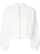 Muveil Tied Shoulder Bomber Jacket - White