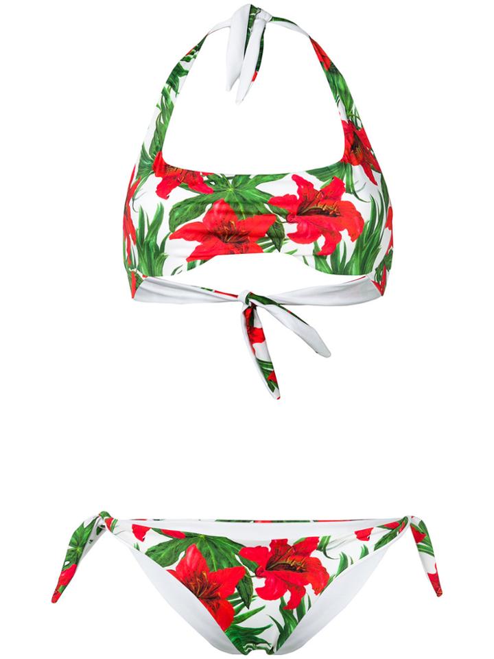 Mc2 Saint Barth Tropical Flower Bikini - White