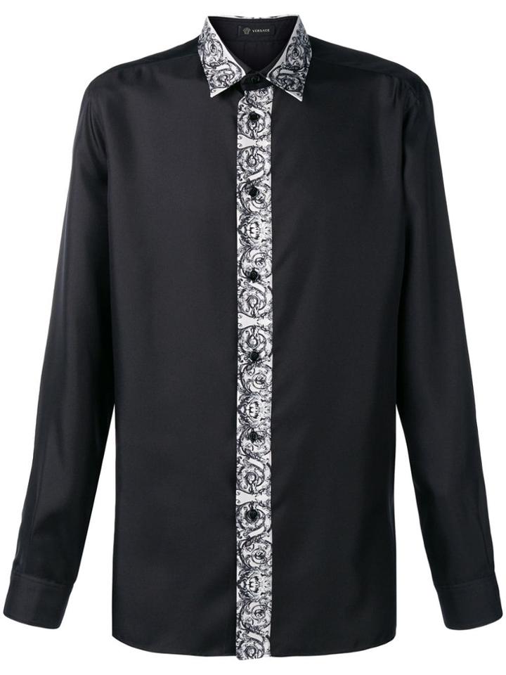 Versace Printed Panel Shirt - Black