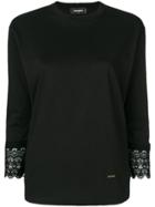 Dsquared2 Lace Trim Top - Black