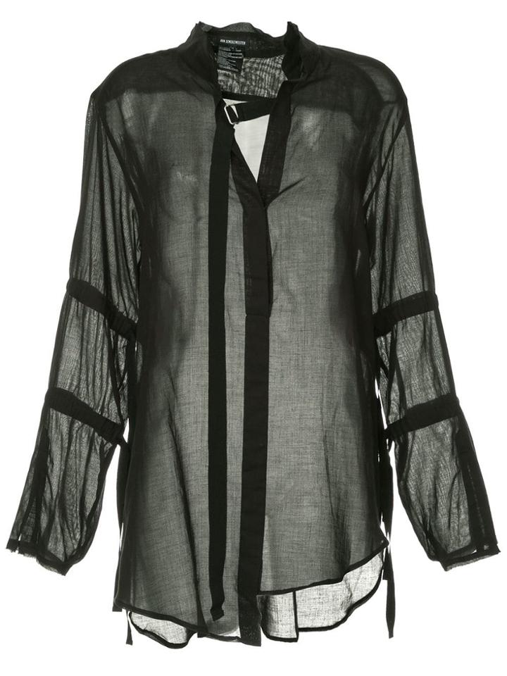 Ann Demeulemeester Tiriel Sheer Blouse - Black