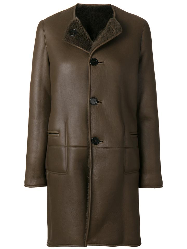 Marni Buttoned Coat - Brown