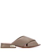 Santoni Crossed Detail Mules - Neutrals