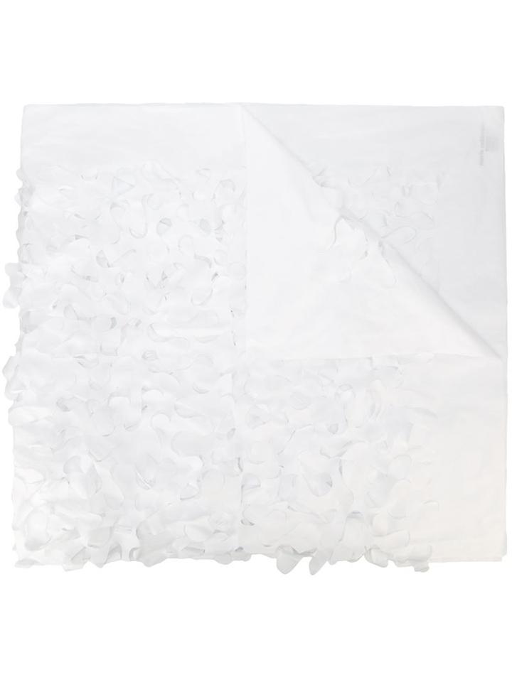 Maria Calderara Laser Cut Scarf, Women's, White, Polyester