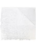 Maria Calderara Laser Cut Scarf, Women's, White, Polyester