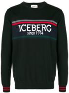 Iceberg Logo Lightweight Sweater - Black