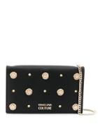 Versace Jeans Couture Embellished Chain Cross Body Bag - Black