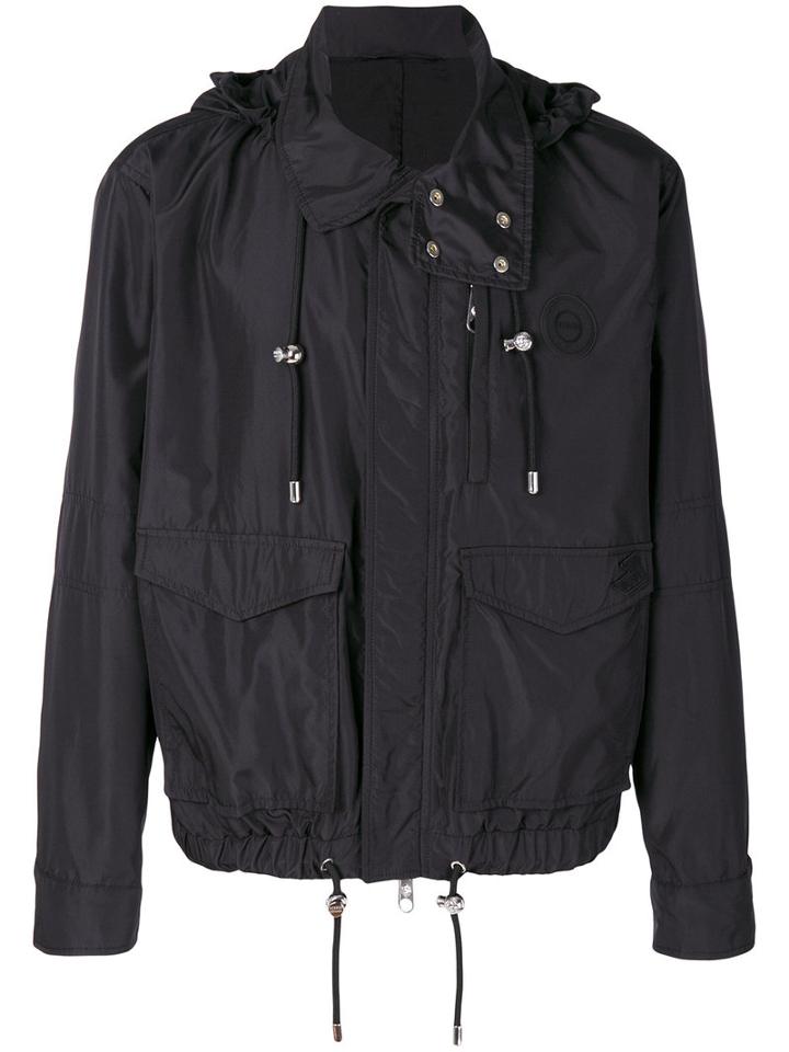 Versus - Zip Up Jacket - Men - Cotton/polyester/spandex/elastane/viscose - 52, Black, Cotton/polyester/spandex/elastane/viscose