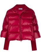 Red Valentino Cropped Sleeve Puffer Jacket - Black