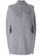 Mcq Alexander Mcqueen Cocoon-style Knit Jacket, Women's, Size: Small, Grey, Wool