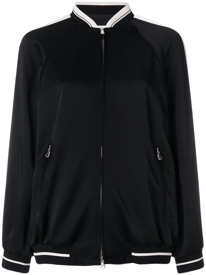 Red Valentino Eagle Embroidered Bomber Jacket - Black