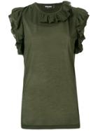 Dsquared2 Frill Trim Sleeveless Top - Green