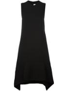 Victoria Victoria Beckham Asymmetric Hem Dress, Women's, Size: 6, Black, Polyester/silk