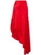 Monse Asymmetric Long Skirt - Red