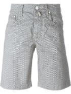 Jacob Cohen Pattern Printed Bermuda Shorts, Men's, Size: 33, Blue, Cotton/spandex/elastane