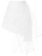 Shanshan Ruan Organza-panelled Skirt - White
